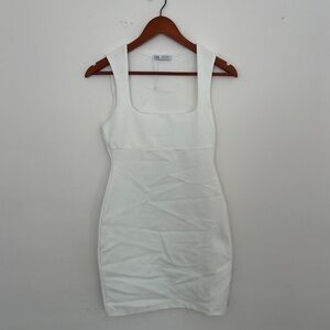 Zara white bodycon dress